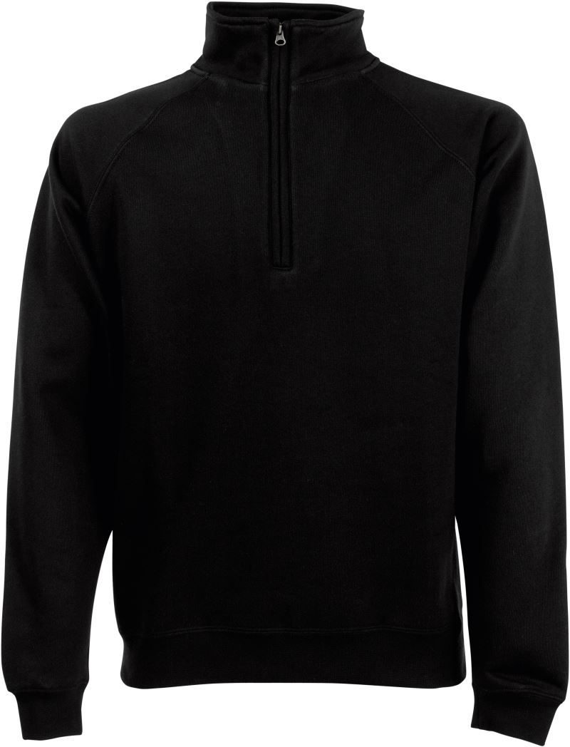 Fruit of the Loom Sweater mit 1/4 Zip Classic Zip-Neck Sweat bedrucken