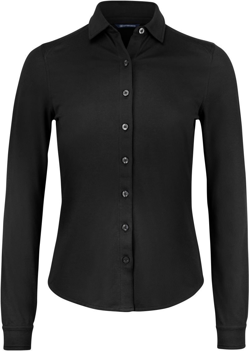 Cutter & Buck Piqué Bluse langarm Advantage Shirt Women bedrucken