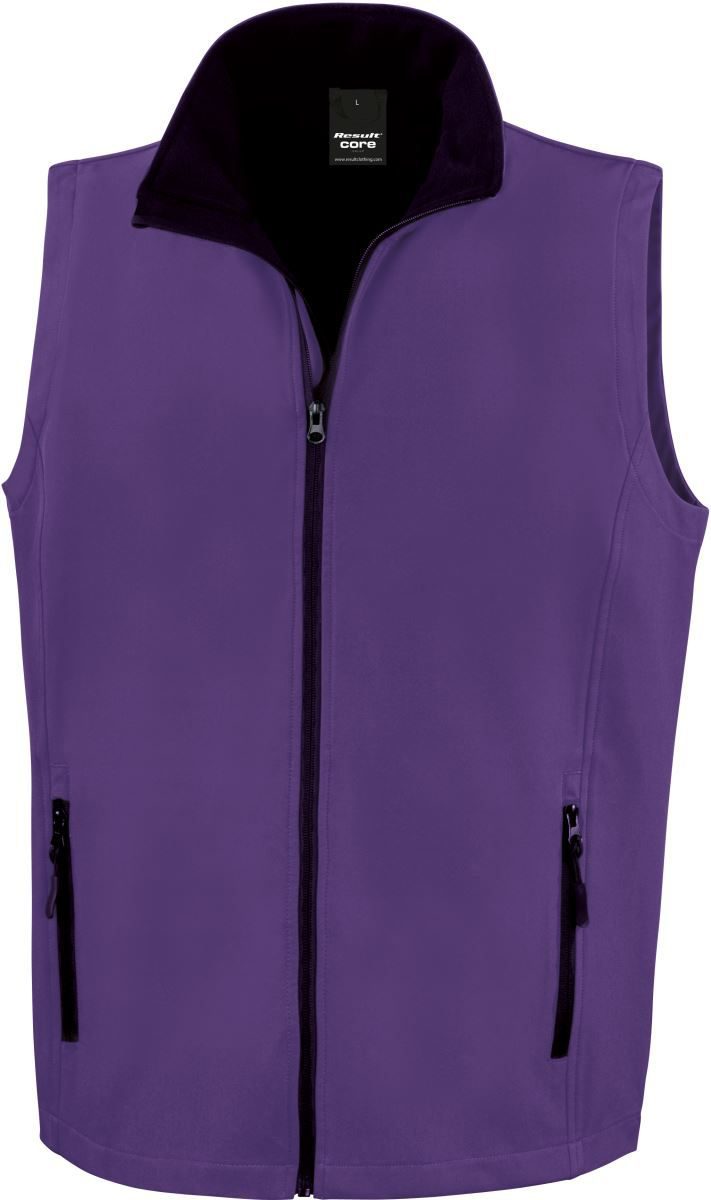 Result Herren 2-Lagen Softshell Gilet "Printable" R 232M bedrucken