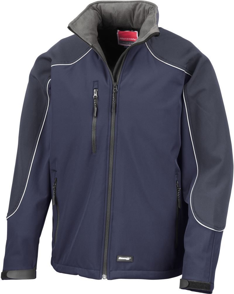Result 3-Lagen Kapuzen Softshell Jacke "Ice Fell" R 118X bedrucken