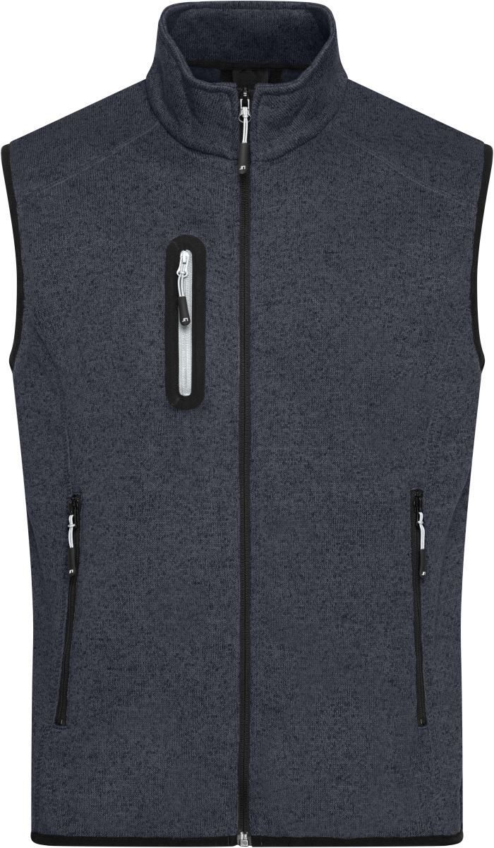 Daiber Herren Strickfleece Weste mit Stehkragen JN 774 bedrucken