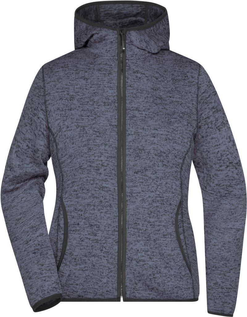 Daiber Damen Strickfleece Kapuzenjacke JN 588 bedrucken