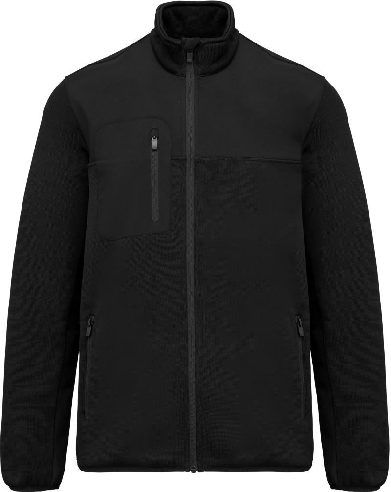 WK Herren Workwear Strickfleece Jacke WK 9108 bedrucken