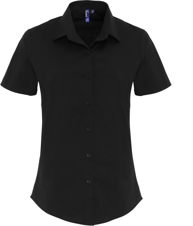 Premier Popeline Stretch Bluse kurzarm PR 346 bedrucken