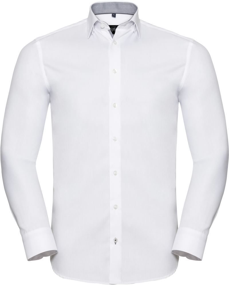 Russell Athletic Herringbone Kontrast Hemd langarm 964M bedrucken