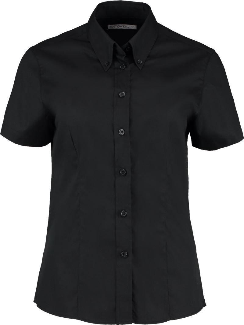Kustom Kit Oxford Bluse kurzarm KK 701 (6-24) bedrucken