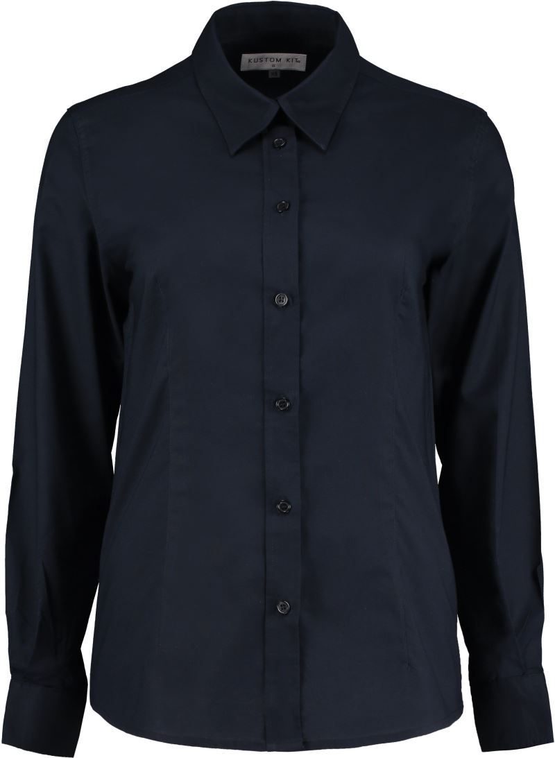 Kustom Kit Workwear Oxford Bluse langarm KK 361 (6-24) bedrucken