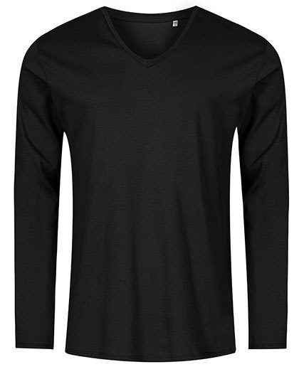 X.O by Promodoro Men´s V-Neck T-Shirt Long Sleeve 1460 bedrucken