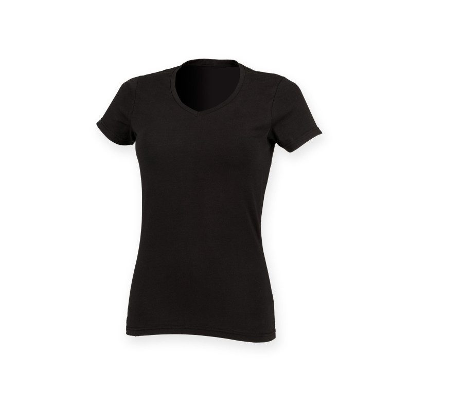 SF Clothing Women´s Feel Good Stretch V-Neck T SK122 bedrucken