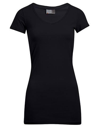 Promodoro Women´s Slim Fit V-Neck-T Long 3087 bedrucken