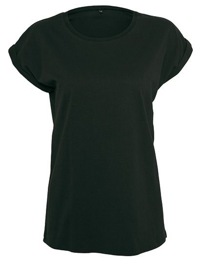Build Your Brand Ladies´ Organic Extended Shoulder Tee BY138 bedrucken