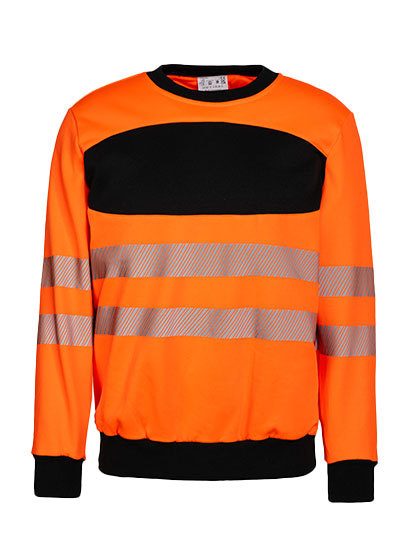 Korntex EOS Hi-Vis Workwear Sweatshirt With Printing Area EOSSW bedrucken