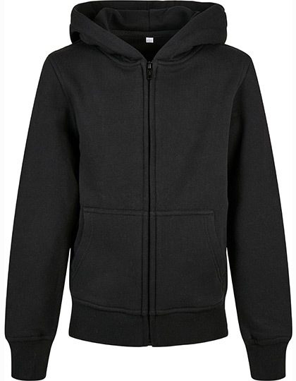Build Your Brand Kids´ Organic Basic Zip Hoody BY188 bedrucken