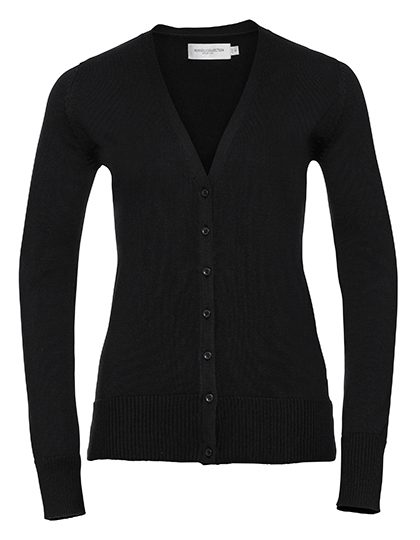 Russell Athletic Collection Ladies´ V-Neck Knitted Cardigan R-715F-0 bedrucken