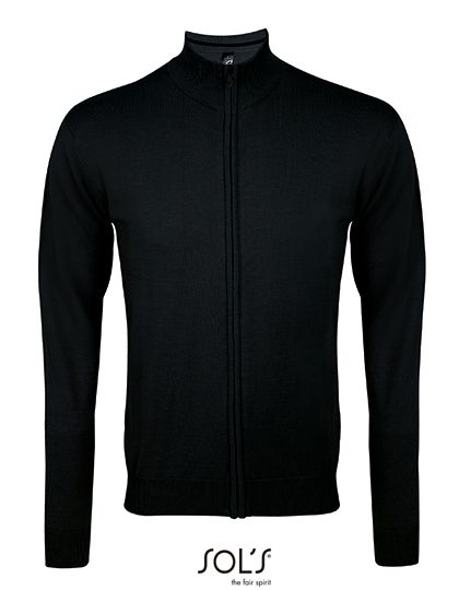 SOL´S Men´s Zipped Knitted Cardigan Gordon 00548 bedrucken
