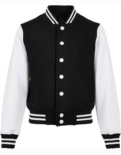 Build Your Brand Kids´ Organic Sweat College Jacket BY187 bedrucken