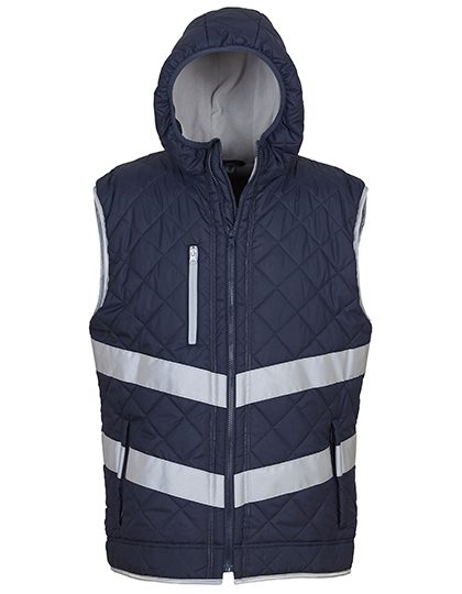 YOKO Hi-Vis Kensington Hooded Gilet HV007 bedrucken