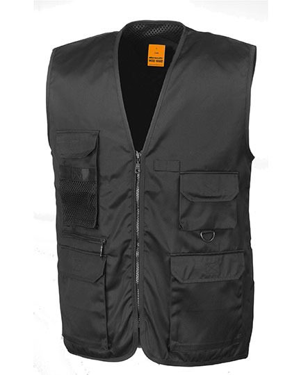 Result Workguard Safari Waistcoat R045X bedrucken