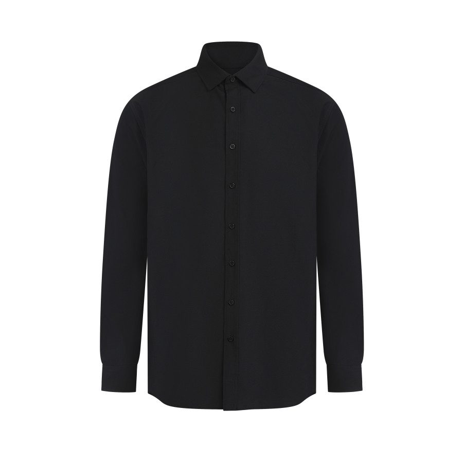 Henbury Men´s Long Sleeved ´Cotton Feel´ Coolplus® Shirt H582 bedrucken