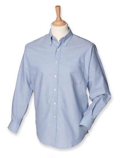 Henbury Men´s Classic Long Sleeved Oxford Shirt H510 bedrucken