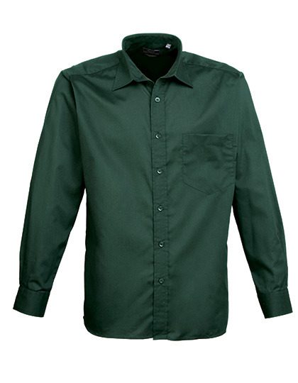 Premier Workwear Men´s Poplin Long Sleeve Shirt PR200 bedrucken