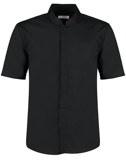 Kustom Kit Men´s Tailored Fit Mandarin Collar Shirt Short Sleeve KK122 bedrucken