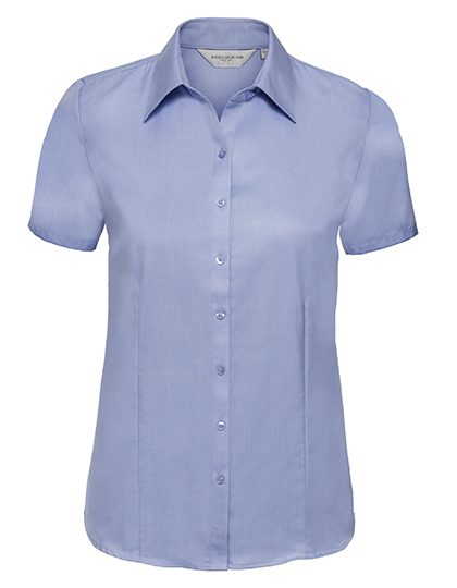 Russell Athletic Collection Ladies' Short Sleeve Tailored Herringbone Shirt R-963F-0 bedrucken