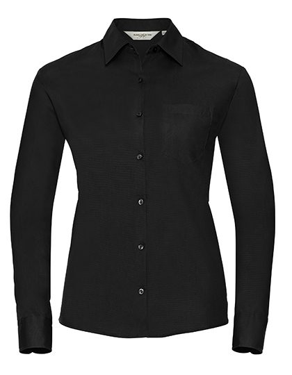 Russell Athletic Collection Ladies' Long Sleeve Classic Pure Cotton Poplin Shirt R-936F-0 bedrucken
