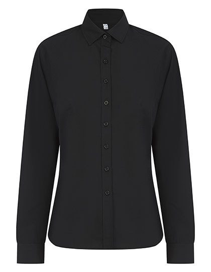 Henbury Ladies´ Long Sleeved ´Cotton Feel´ Coolplus® Shirt H583 bedrucken