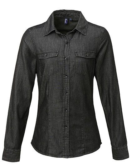 Premier Workwear Women´s Jeans Stitch Denim Shirt PR322 bedrucken