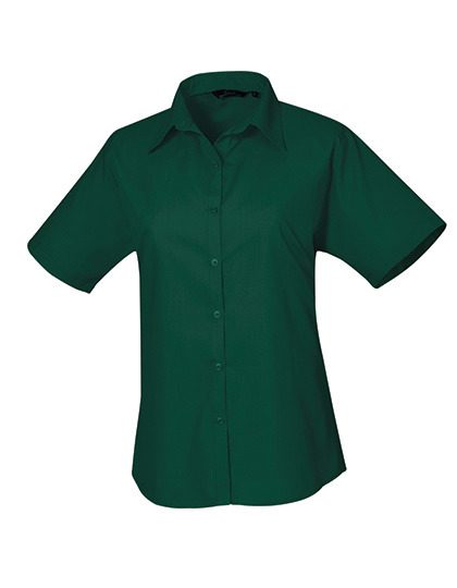 Premier Workwear Women´s Poplin Short Sleeve Blouse PR302 bedrucken