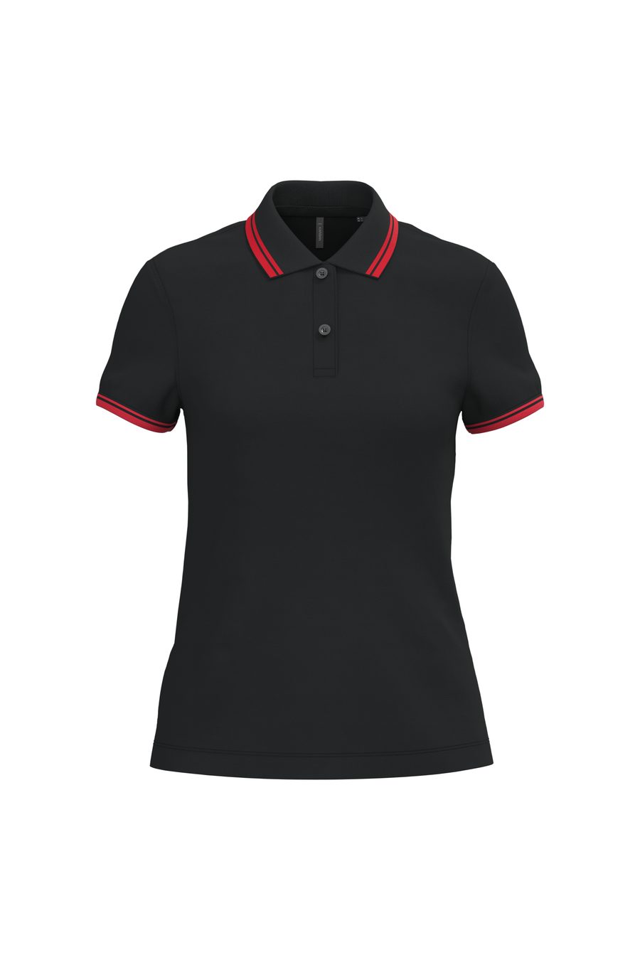 Kariban Damen Poloshirt mit kurzen Ärmeln und kontrastfarbenen Paspeln K273 bedrucken