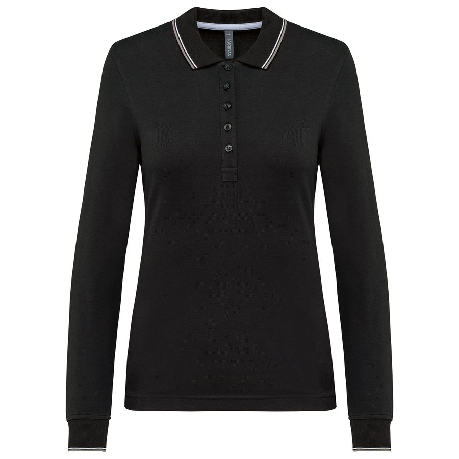 Kariban Langarm-Polohemd aus Piqué für Damen K281 bedrucken