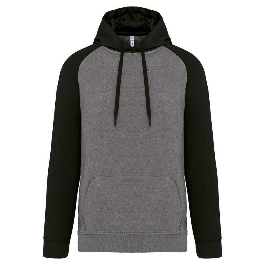 Proact Zweifarbiges Kapuzensweatshirt für Erwachsene PA369 bedrucken