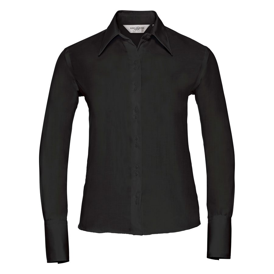 Russell Ladies' Long Sleeve Ultimate Non-Iron Shirt R-956F-0 bedrucken