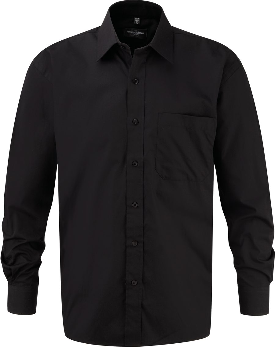 Russell Men's Ls Pure Cotton Easy Care Poplin Shirt R-936M-0 bedrucken