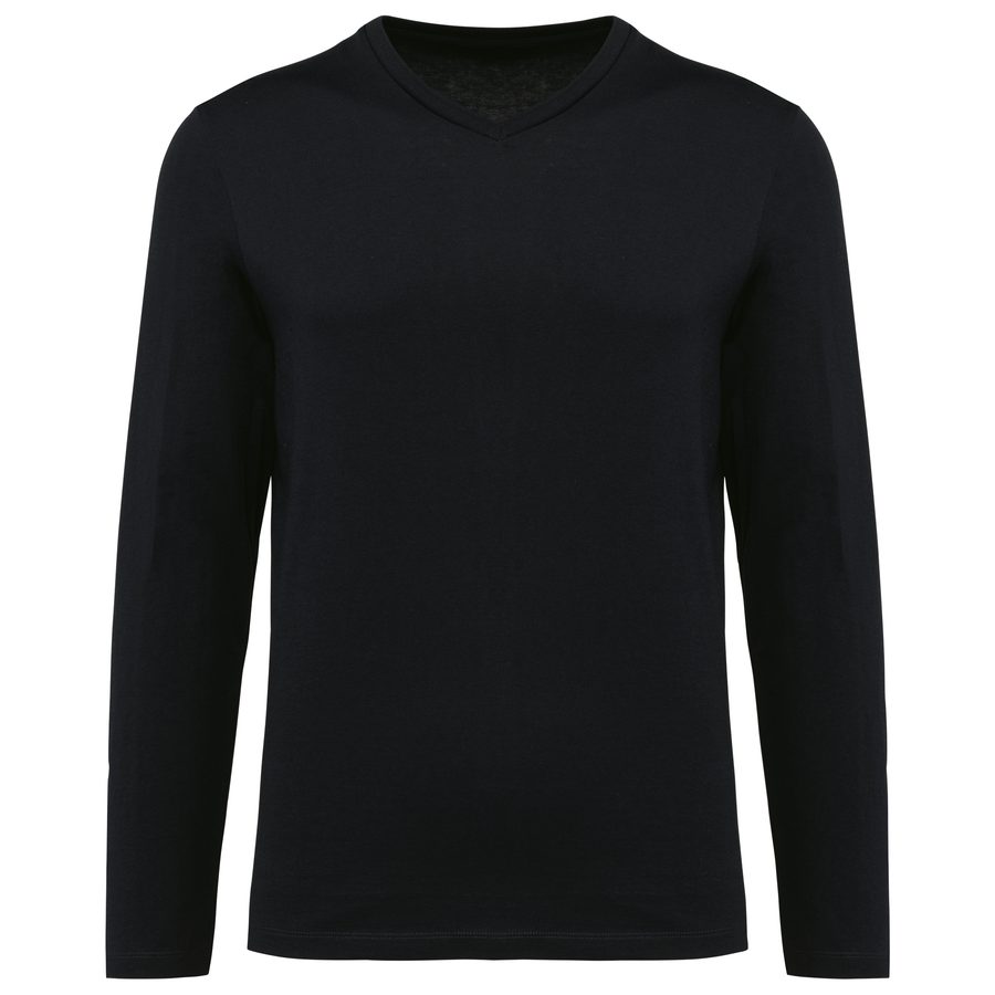Kariban Premium Supima® Herren-T-Shirt mit V-Ausschnitt und langen Ärmeln PK306 bedrucken