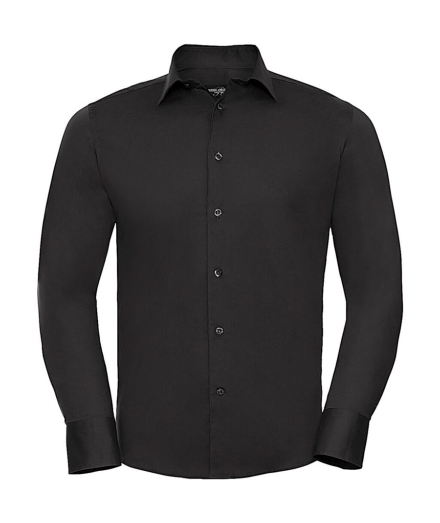 Russell Athletic Collection Men's Long Sleeve Fitted Stretch Shirt 0R946M0 bedrucken