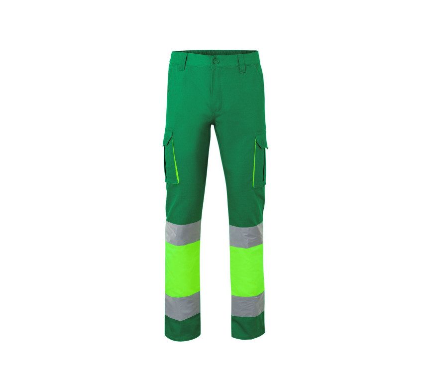 Velilla Two-Tone High Visibility Multi-Pocket Trousers 303007 bedrucken