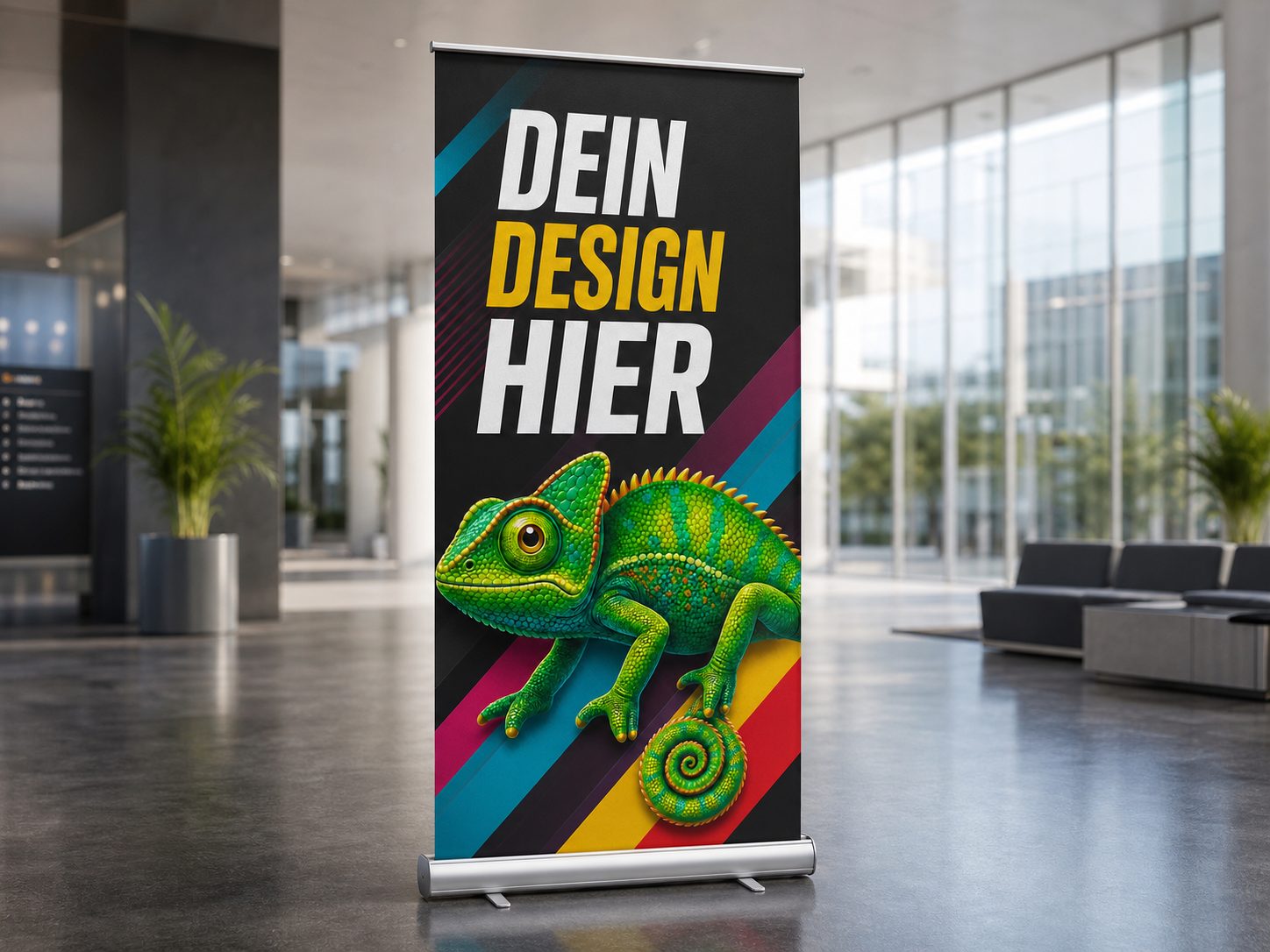 Roll-Up Display 100x200 cm bedruckt – Messedisplay von AbdeX Österreich